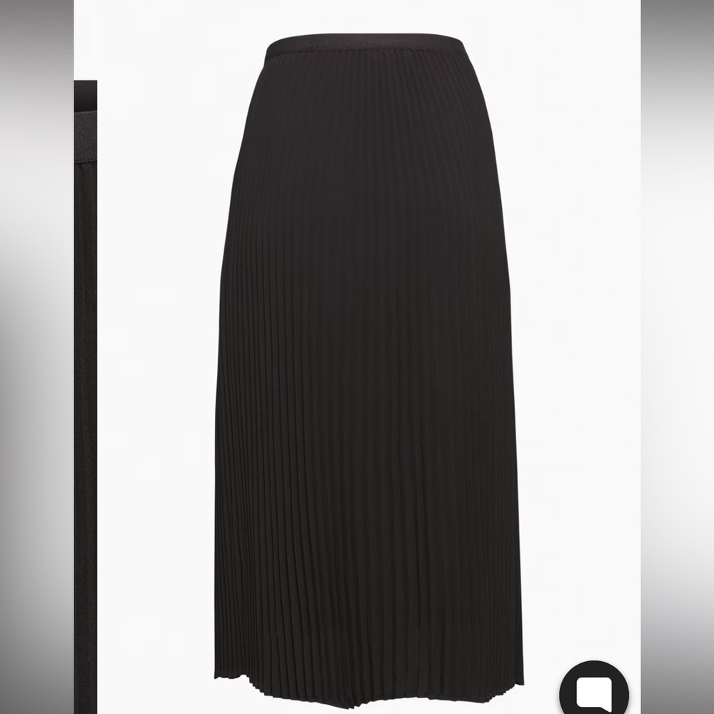 Babaton Black Pleated Midi Skirt